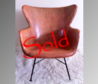 Luther Conover Fiberglass Chair in Burnt Orange. Very good condition.
